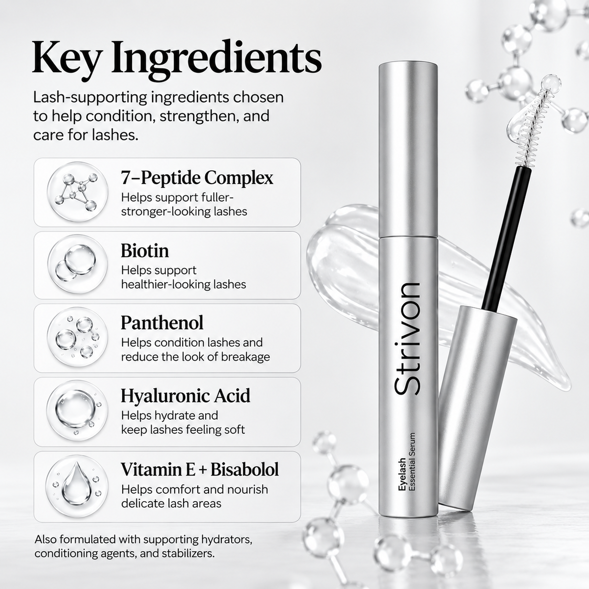 Strivon eyelash growth serum