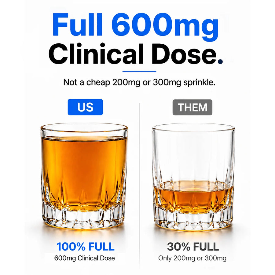A clearly labeled 600mg NAC serving.