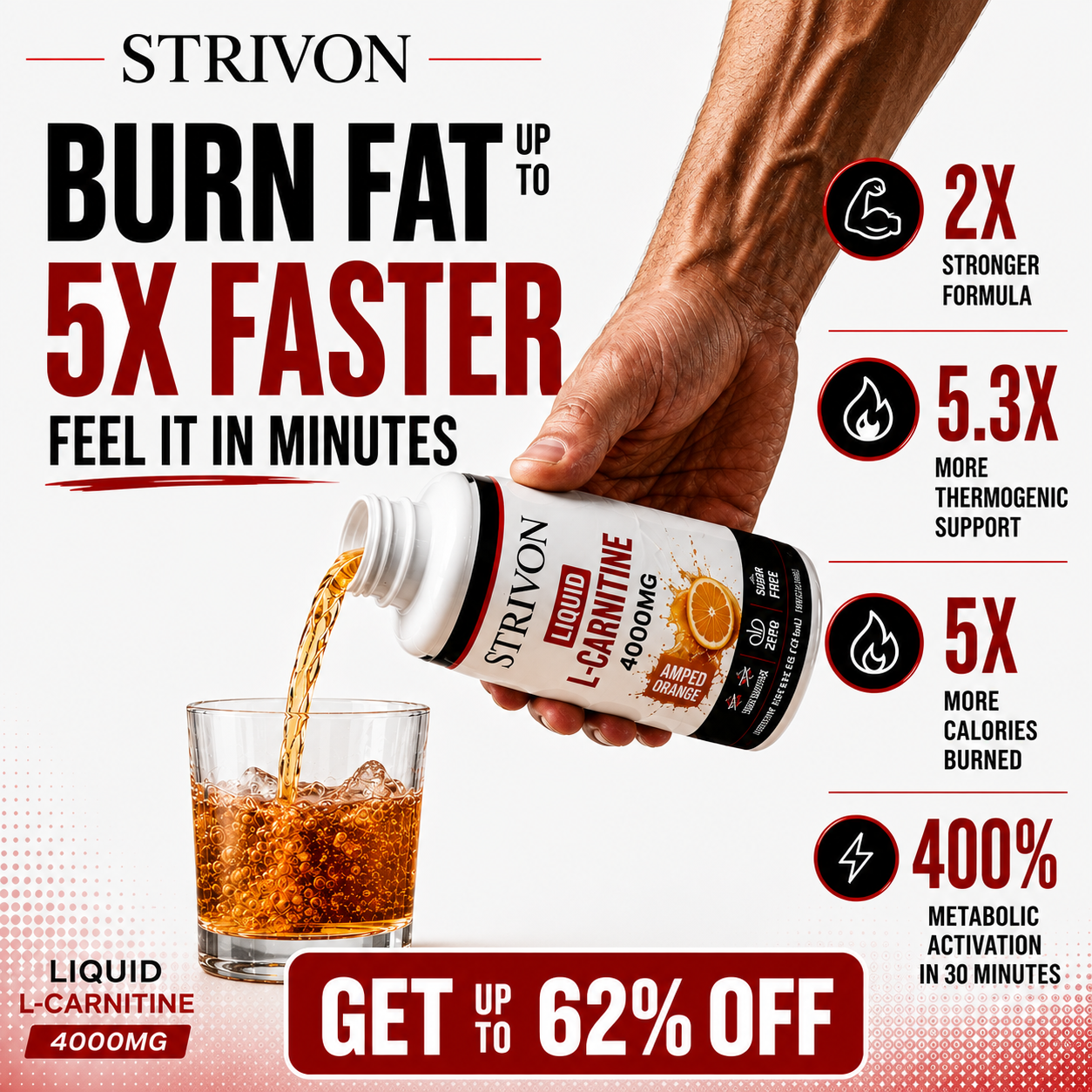 Strivon L-Carnitine 4000mg Liquid