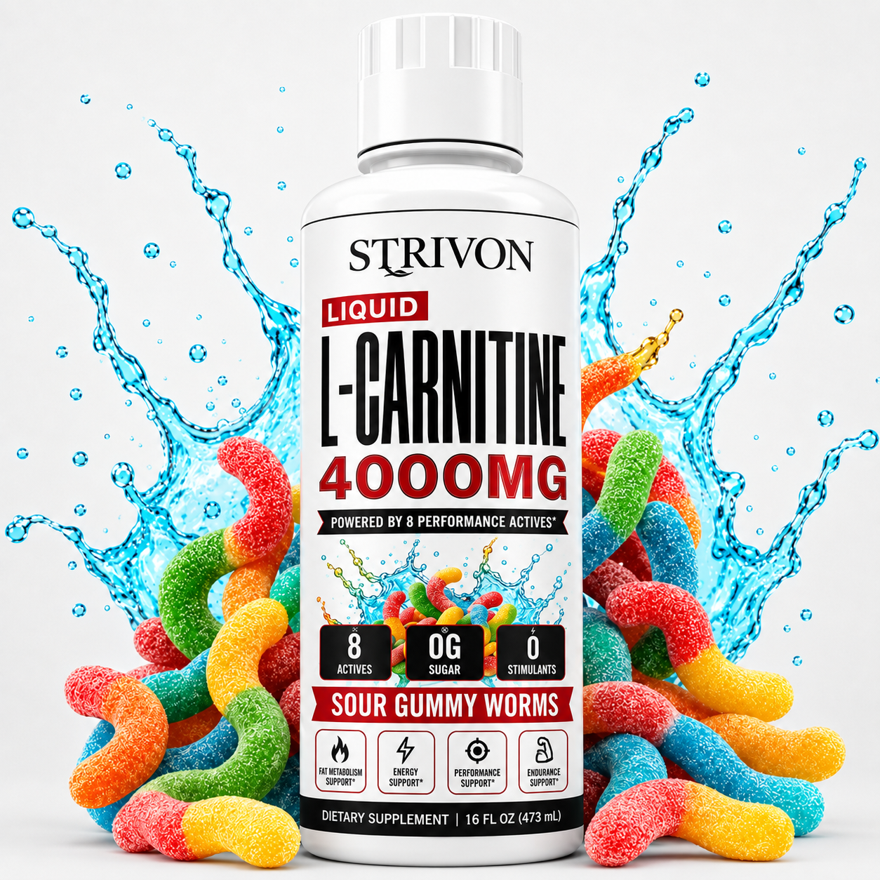 Strivon L-Carnitine 4000mg Liquid
